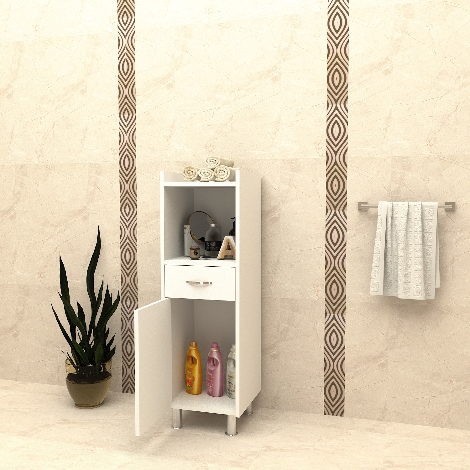 AMAHH HOME სააბაზანო კარადა - თეთრი