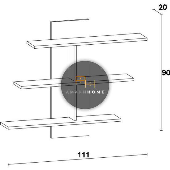 AMAHH HOME კედლის თარო