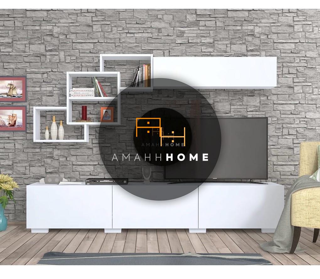 AMAHH HOME ტელევიზორის მაგიდა - თეთრი